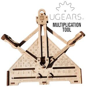 UGEARS STEM Lab Multiplier Multiplication Math Tool Fidget Toy Calculator Wooden